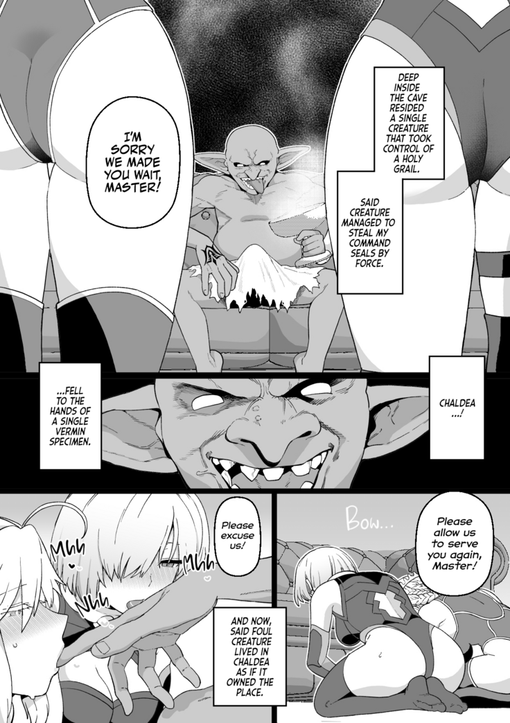 Artoria to Mash, Goblin Kan Manga | Artoria and Mashu Violated by a Goblin!