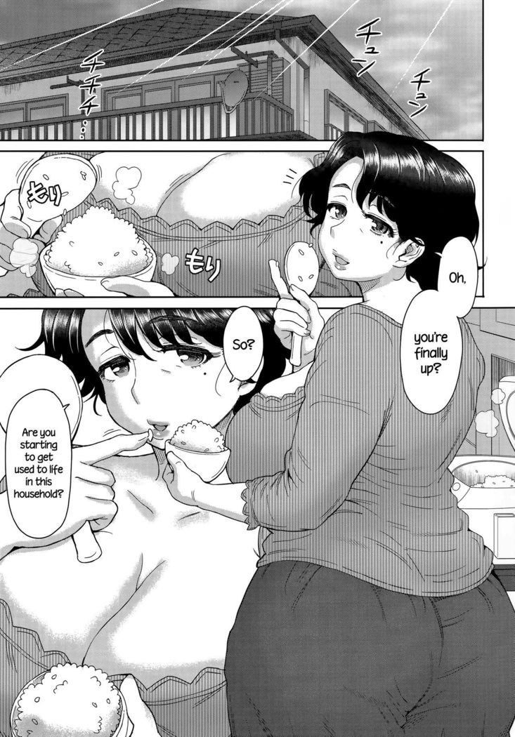 Ashitaba-san Chi de Nichijouteki ni Seishori Dekiru Isourou no Boku | My Daily Life Relieving My Sexual Urges in the Ashitaba Family Household   =TLL + CW=