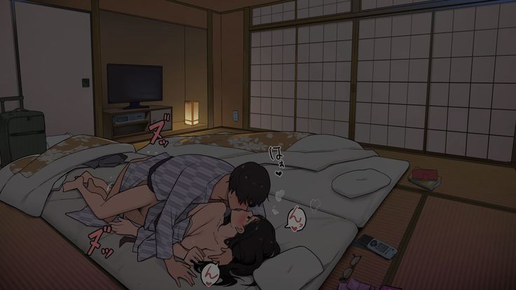 Onsenryokan nite Kanojo to Nemurenai Yoru, Anmoku no Ryoukai de Hajimaru Sex