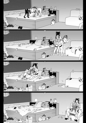 Futanari Oba-san Basaki no Mesugaki to Berochuu Sex | 扶她阿姨和打工處的女屁孩深吻性交 - Page 20