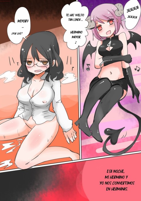 Otouto Succubus-ka! Inma no Kyoudai Nyotaika Sakusen 1-2  español