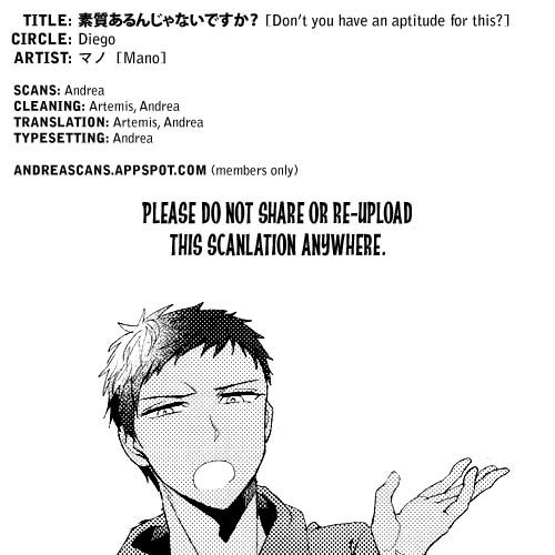 Dont you have an aptitude for this?