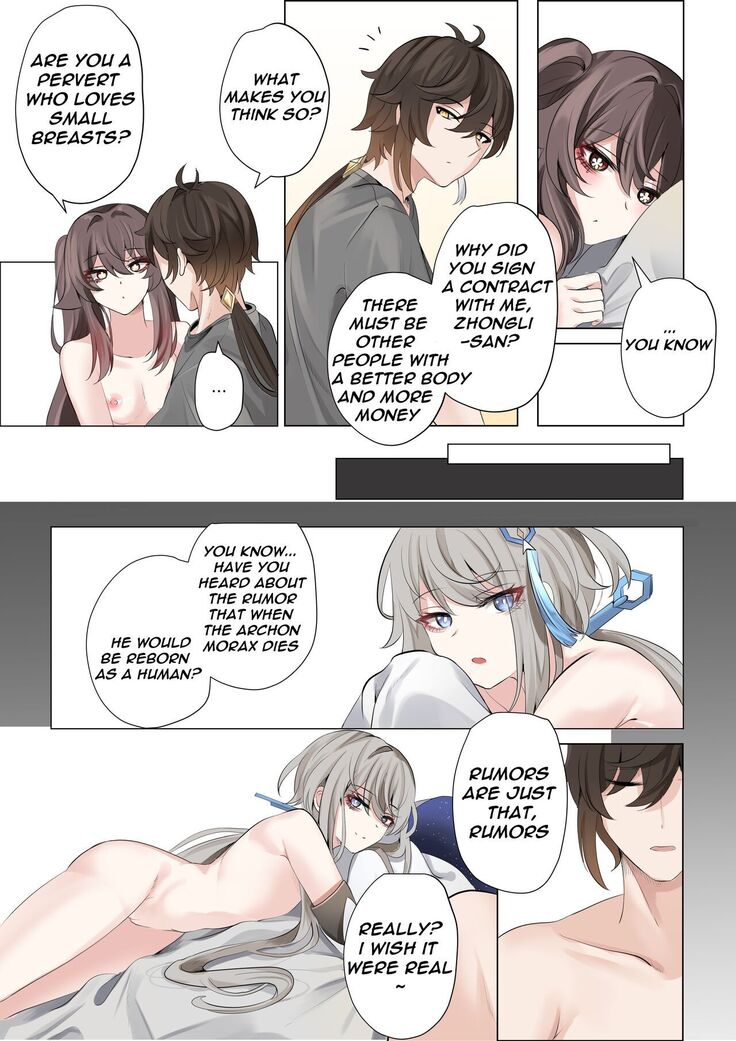 Contract - A Hu Tao x Zhongli Hentai Comic