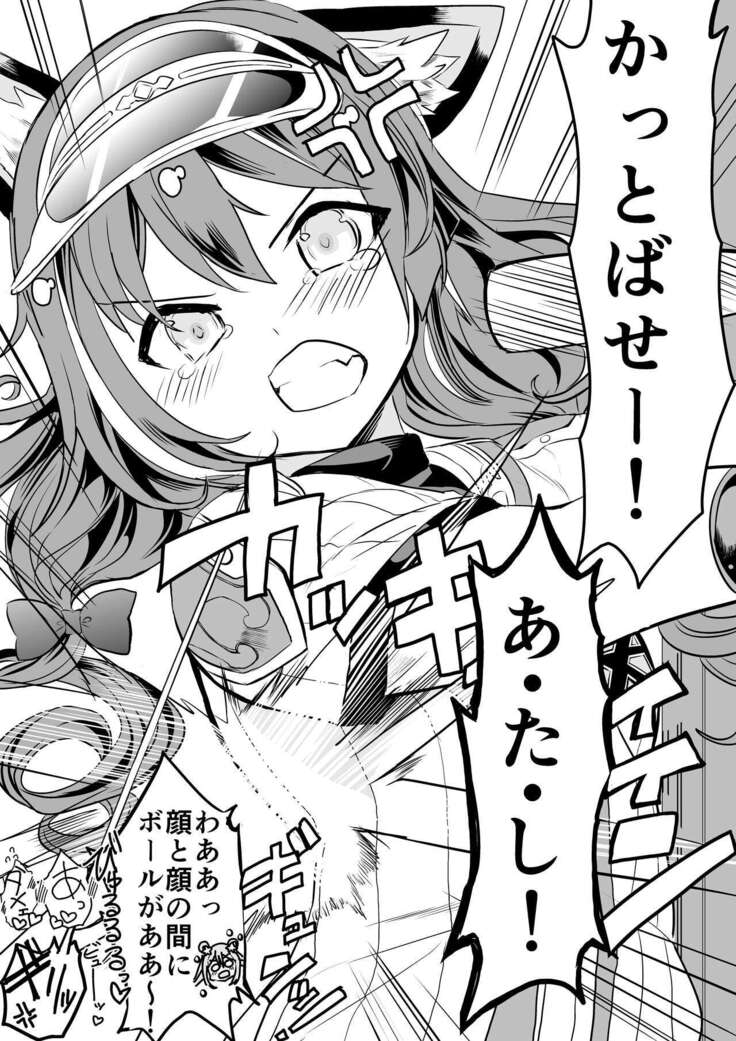 キャルちゃんに見られながら