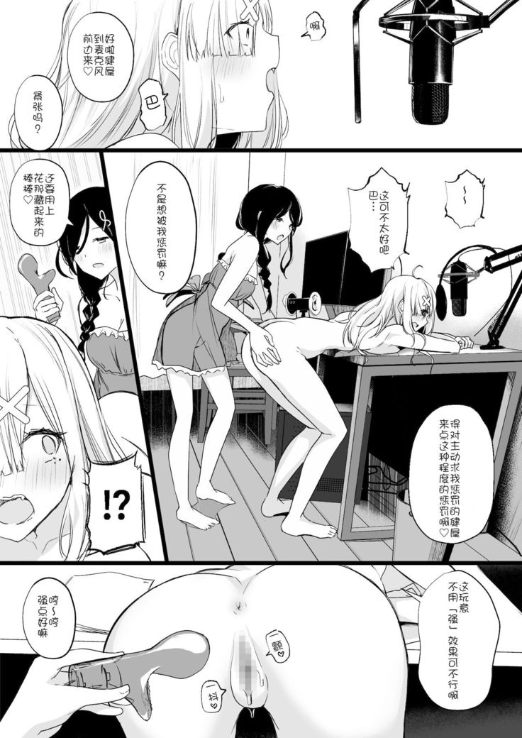 cr●ssi●k Haishin Heya de Otomari Oshioki Yuri Ecchi