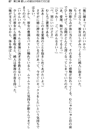 俺の彼女とお姉ちゃんの誘惑水着勝負！ Page #91