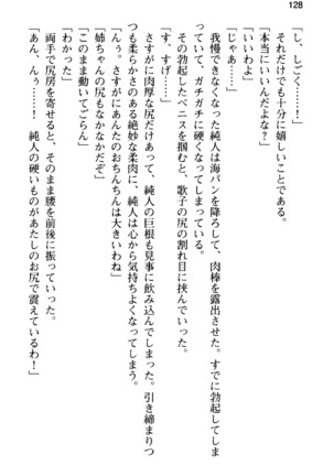 俺の彼女とお姉ちゃんの誘惑水着勝負！ Page #132