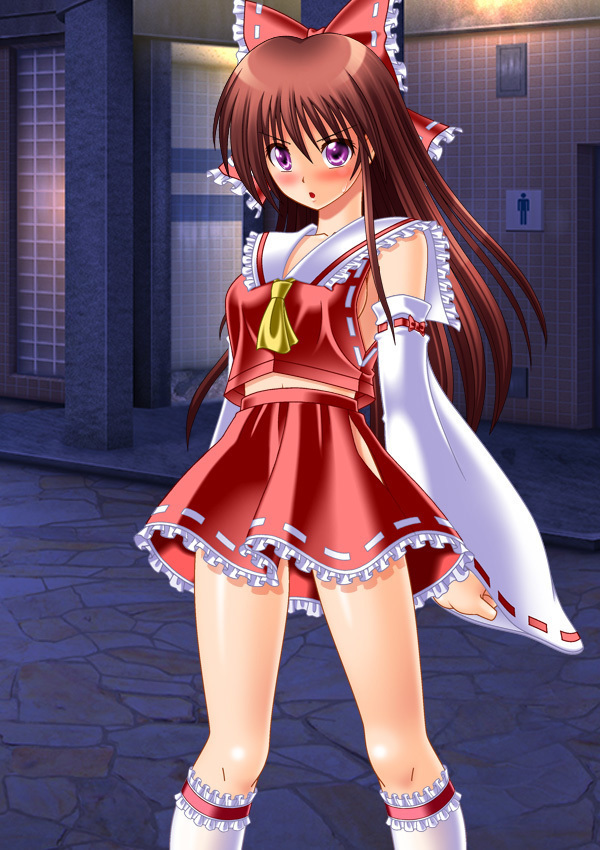 Moshi Hakurei Reimu ni Naretara ~Hakurei Reimu no Karada de Cosplay Ibutsu Sounyuu Gyaku Rape Rinkan Nakadashi Namahousou o Iu Hentai TSF Sakuhin!~