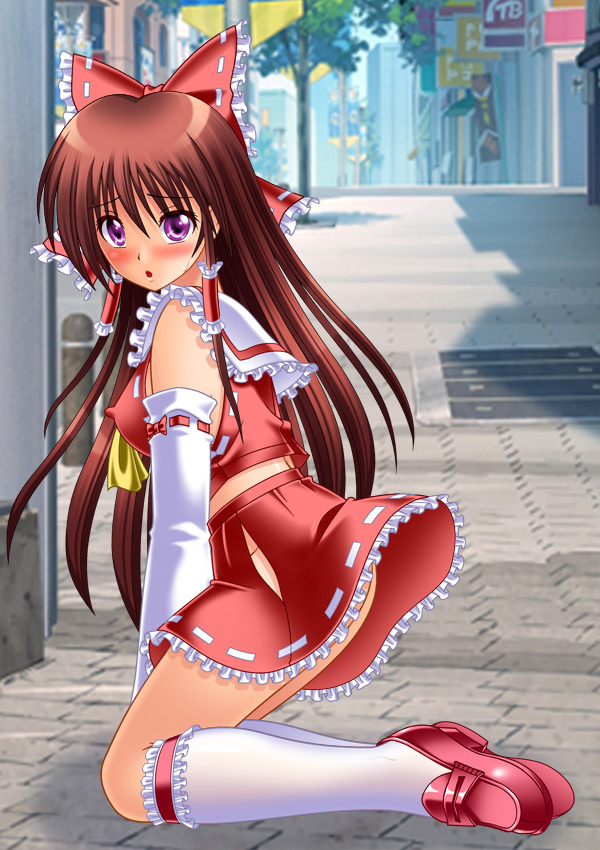 Moshi Hakurei Reimu ni Naretara ~Hakurei Reimu no Karada de Cosplay Ibutsu Sounyuu Gyaku Rape Rinkan Nakadashi Namahousou o Iu Hentai TSF Sakuhin!~