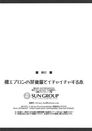 裸エプロンの某後輩とイチャイチャする本 Page #17