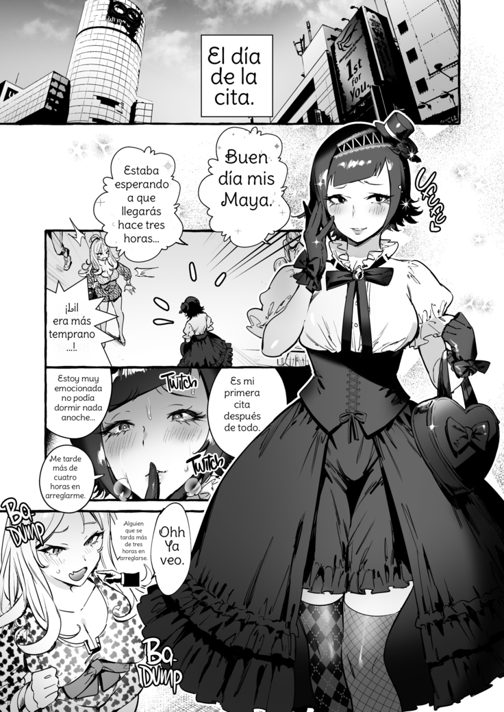 Futanari-san to Nonke-san ♀ Hatsu Date Hen | Straight Girl Meets Futa: The First Date Spanish (decensored)