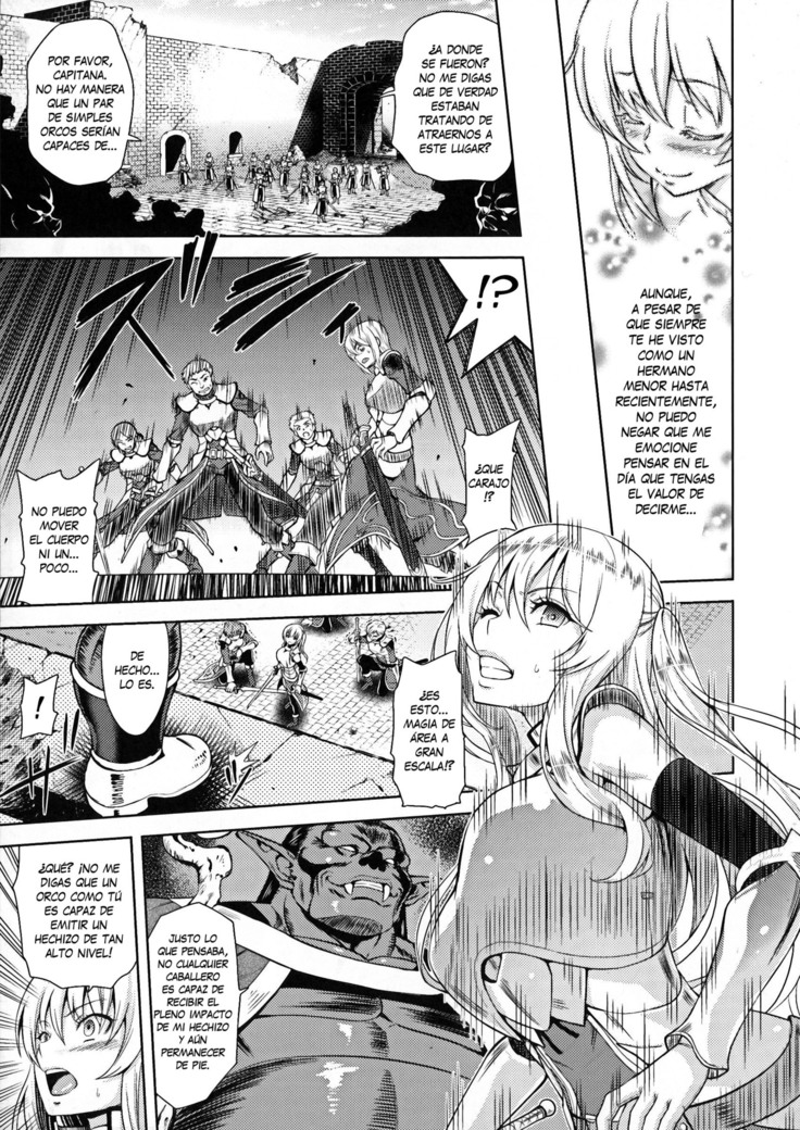 Erona -Orc no Inmon ni Okasareta Onna Kishi no Matsuro- | Erona -La Caída de una Hermosa Guerrera Maldecida con la Lasciva Marca de un Orco- Ch. 1-3