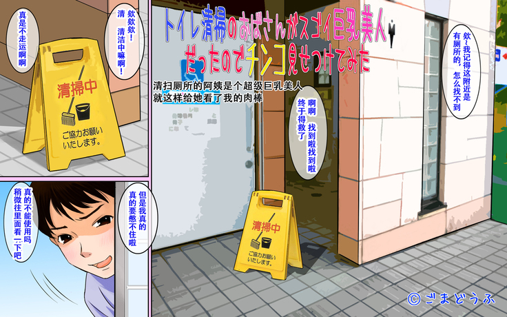 Toile Seisou no Oba-san ga Sugoi Kyonyuu Bijin Datta node Chinko Misetsukete Mita