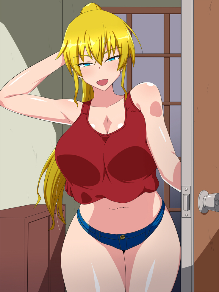 Karada de Yachin o Haraimasu! ~Bakunyuu America Musume to Namahame Koubi~