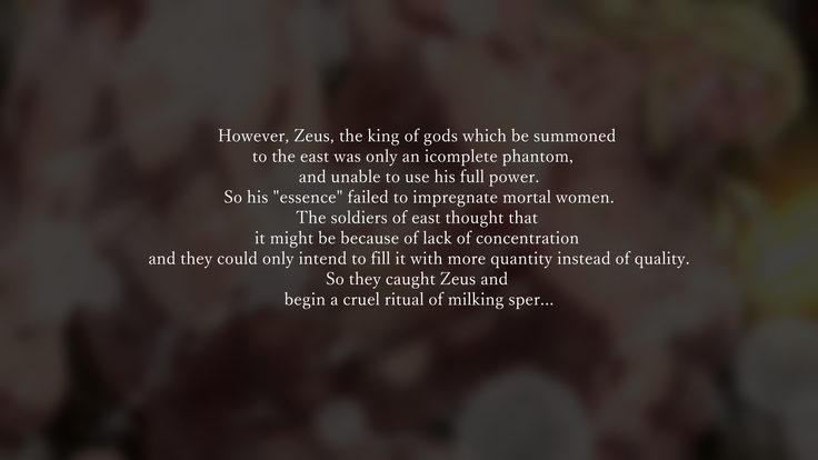 The journey of Zeus to the east