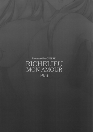RICHELIEU MON AMOUR Plat Page #30