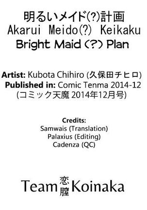 Bright Maid (?) Plan Page #27
