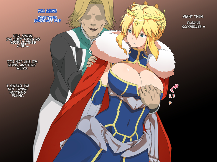 Titoria and the male Chaldea staff member