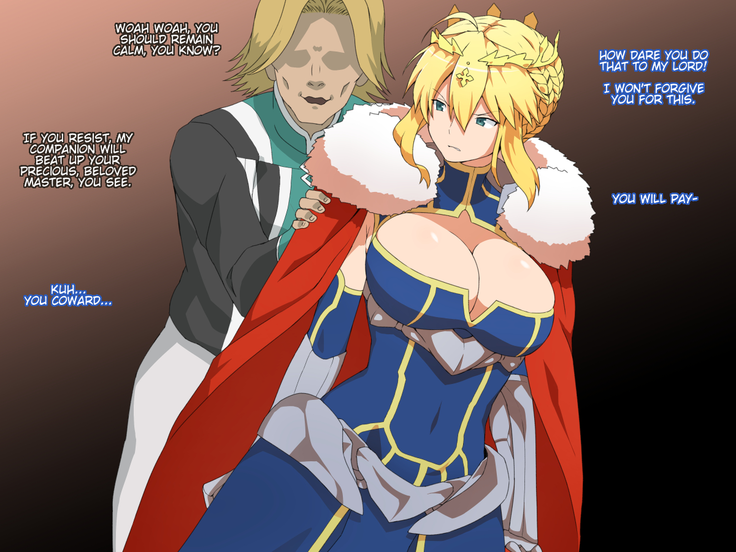 Titoria and the male Chaldea staff member