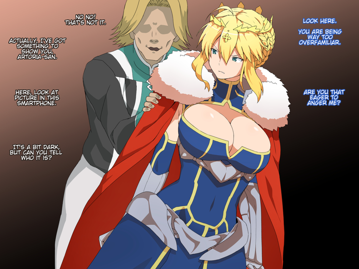Titoria and the male Chaldea staff member
