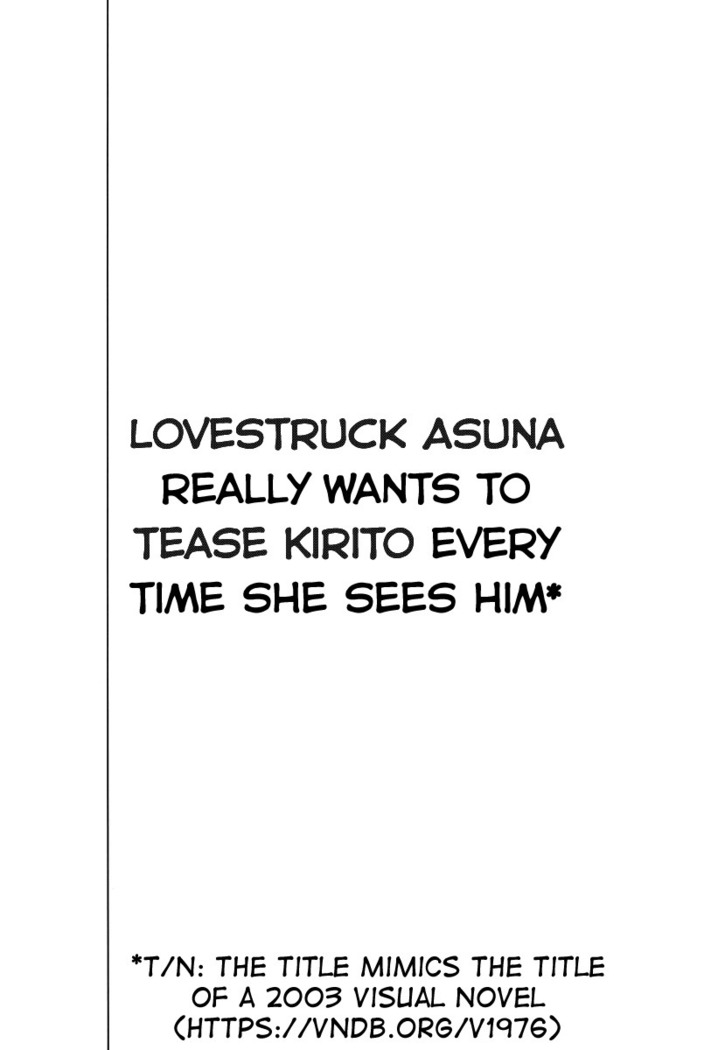 Koisuru Asuna wa Setsunakute Kirito-kun o Omou Totsui Ijiwaru Shichauno | Lovestruck Asuna Really Wants to Tease Kirito Every Time She Sees Him   =LWB=