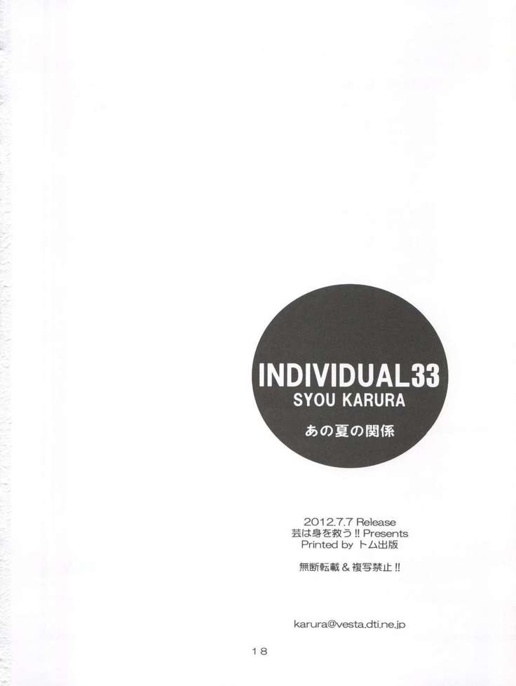 Individual 33 Ano Natsu no Kankei
