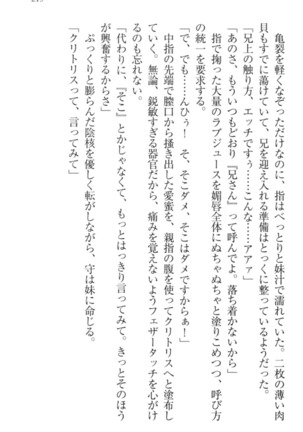 過保護な妹は兄さんが好きすぎて毎日エロエロ甘やかしたいっ! Page #229
