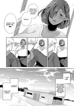 [Noumusai (Miyashiro Yousuke)] Mucchiri Dekachichi Dark Elf no Oba-san to Icha Love Fudeoroshi Seikatsu | Lovey-dovey Devirginization Life with a Big Titty Middle Aged Dark Elf Woman [English] [Brolen] [Digital] Page #44