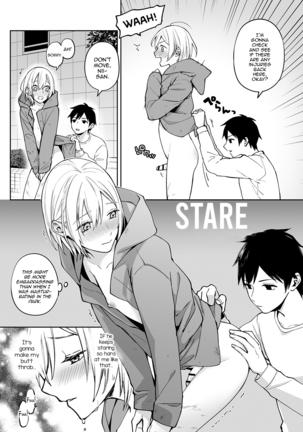 OnaNii-san, Yoru no Osanpo Roshutsu | Naked Night Stroll with my Mastur-Bro - Page 35