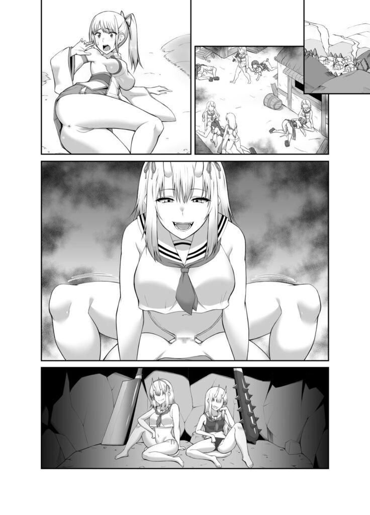 Taimashi Daraku Osen ~Futanari ni Ochita Taima Miko wa Inran Mesu Oni-ka~ | Suppressor Falls to Depravity ~Exterminator Miko Turns into a Slutty Futanari Oni~
