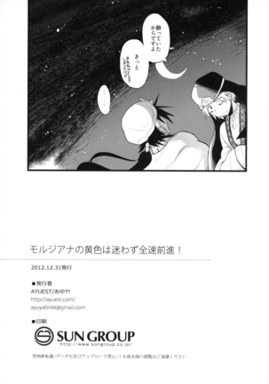 Morgiana no Kiiro wa Mayowasu Zensoku Zenshin! Page #25