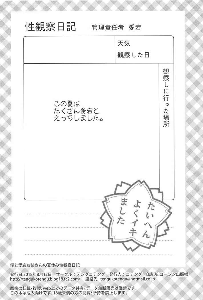 ショタ指揮官くんの自由研究は愛宕お姉さんとの性観察日記♥