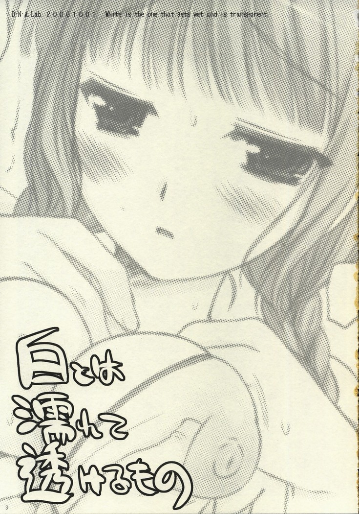 Shiro towa Nurete Sukeru Mono